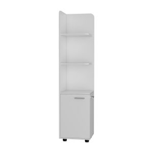 Torre de casa de banho malibu em melamina, com 2 portas, branco