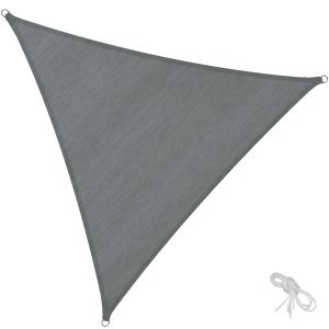 Toldo de polietileno triangular proteção uv, 6 x 6 x 6 m, cinzento