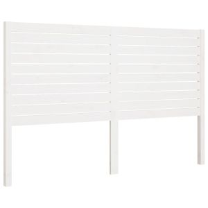 vidaXL cabeceira de madeira de pinho maciço branca 141x4x100 cm