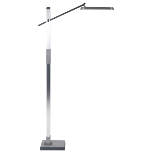 Candeeiro de pé LED aquarius com regulador de intensidade metal prateado