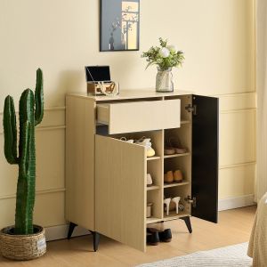 Sapateira com 2 portas e 1 gaveta madeira 90x75x35cm