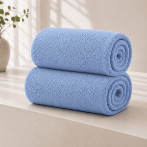 Pack 2 mantas plaid sedalina 240gr azul 130x160cm donegal collections