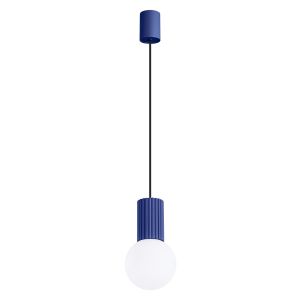 Luminária pendente halo 1 ultramarino alumínio/vidro 12x120x12cm
