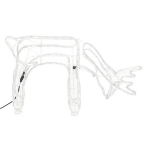 vidaXL figuras de reno de navidad 2 uds blanco frío 73x31x45 cm