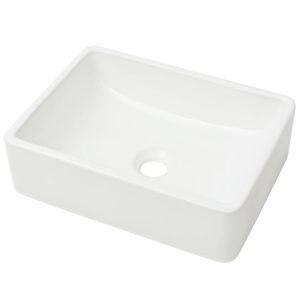 Lavatório em cerâmica 41x30x12 cm branco