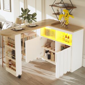 Mesa de jantar extensível preta mdf 76x110x80cm