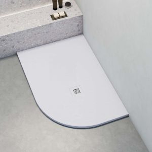 Base de duche poaLGi 80x100 cm assimétrico direito branco