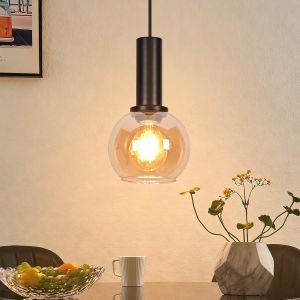 Nettlife lâmpada pendente E27 amarelo / dourado 10x13
