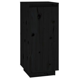 vidaXL zapatero de madera maciza de pino negro 35x35x80 cm