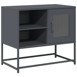 Móvel para tv - helloshop26 - 68 x 39 x 60,5 cm - antracite - aço laminado
