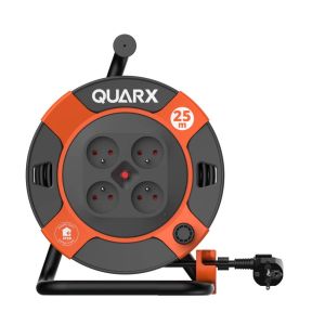 Enrolador de bricolagem - quarx - 25m - h05vv-f 3g1,5mm² - disjuntor térmic
