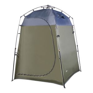 Tenda de duche ayas tenda de campismo dobrável 150x150x200 cm - verde/cinza