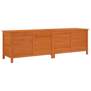 Caixa arrumação p/ jardim 198,5x50x56,5cm abeto maciço castanho