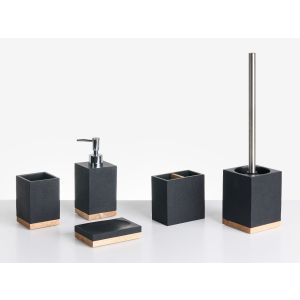 Conjunto de 5 acessórios para a casa de banho tapiche preto