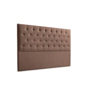 Cabeceira estofada ferrara aqualine 145x120x8 cm - chocolate - moonia