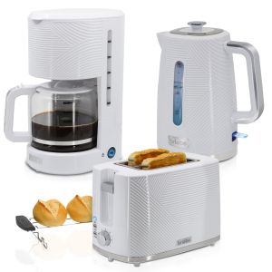 Elegance conjunto de torradeira de pão 2 fati briebe skt1178wht branco