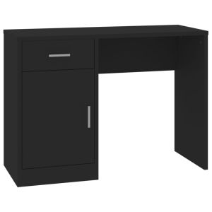 Secretária + gaveta/armário 100x40x73cm derivados madeira preto