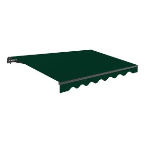 Toldo retrátil manual 4x2,5 m verde poliéster