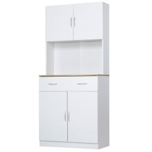 Aparador para sala de estar aglomerado branco 80x40x180 cm