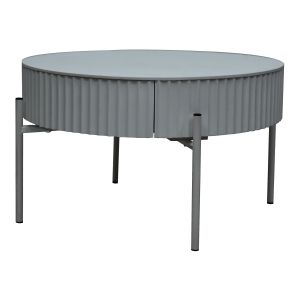 Mesa de centro - helloshop26 - consola de apoio - 36 x 60 cm - cinza - eleg