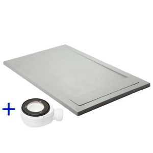 Base de duche de resina 200x90 premium ambiente cinza ral 7037  90x200