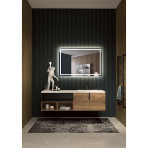 Espelhos retroiluminados com iluminação frontal com luz fria 80x80cm