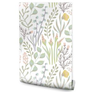 Papel de parede plantas folhas para sala de estar decoração moderna