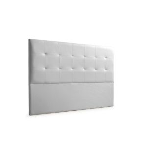Cabeceira estofada atenea pele sintética 210x120x8 cm - prata - moonia