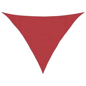 vidaXL toldo de vela hdpe rojo 160 g/m² 3,5x3,5x4,9 m