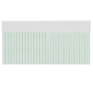Cortina de porta listrada PVC transparente com verde / 90 x 210