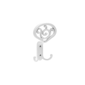 Cabide zamac, 85 x 138 mm de diâmetro, branco,balagem  25