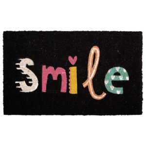 Capacho em PVC estampado preto 45x75