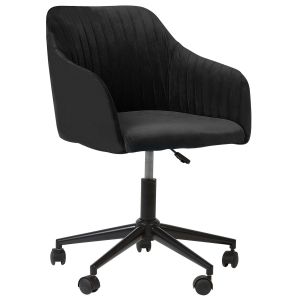 Cadeira home office venice veludo preto
