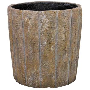 Vaso de fibra de vidro castanho 35,5x35,5x35,5h cm
