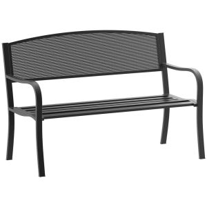 Banco de exerior 127x60x87 cm aço Outsunny