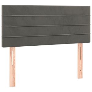 vidaXL cabecero de terciopelo gris oscuro 100x5x78/88 cm