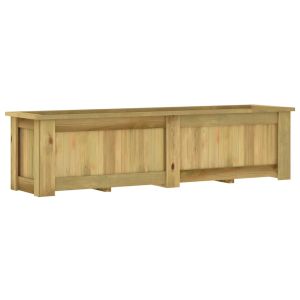 Arriate de madera de pino impregnada 196x50x50 cm