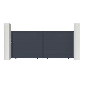 Pacote de portão de batente 4m eiger h.180cm + portão de jardim 1m h.180cm