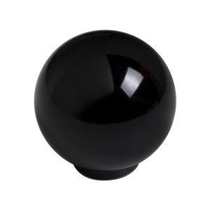 Puxador esfera de abs 29mm preto brilhante, lote com 50