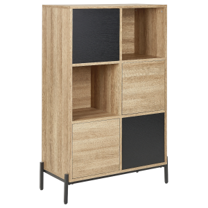 Estante com prateleiras moines 135 cm castanho/preto