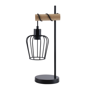 Nettlife candeeiro de mesa preto E27 46x20