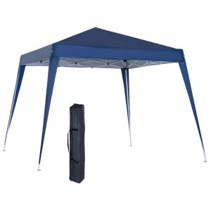 Tenda dobrável 297x297x250 cm aço e tecido oxford color azul Outsunny