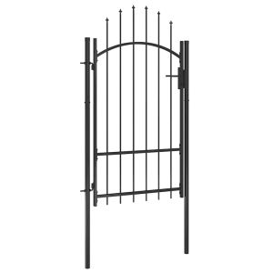 Portão de jardim 1x2,2 m aço preto
