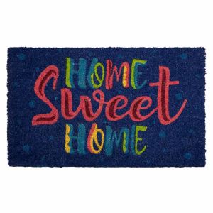 Capacho em PVC estampado azul 45x75