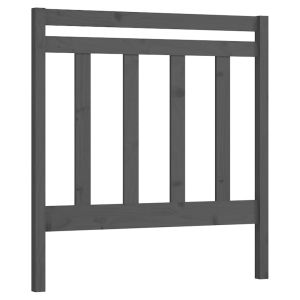 vidaXL cabecero de cama madera maciza de pino gris 96x4x100 cm