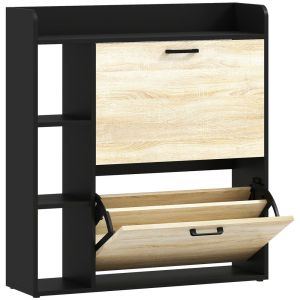 Sapateira 83x24x90,5 cm bicolor Homcom, casa - móveis de armazenamento