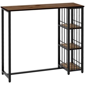 Mesa alta de bar 120x40x105 cm color marrón Homcom, casa - mesas