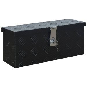 vidaXL caja de aluminio 485x140x200 mm negra