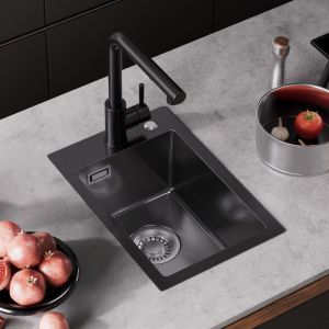 Pia de cozinha - cecipa max - 30x45cm - inox - cinza escuro - 2 tipos de in