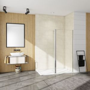 Painel de duche painel fixo+lado giratório,barra 70-120cm,(60+30)x200cm
